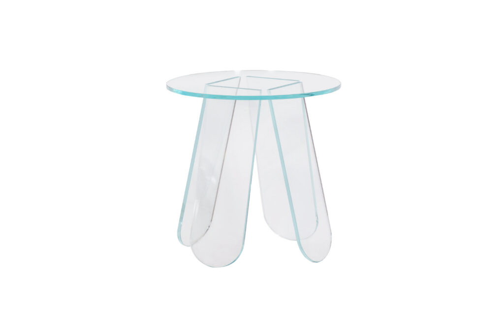 Bijzettafel acryl transparant Ø40xH40