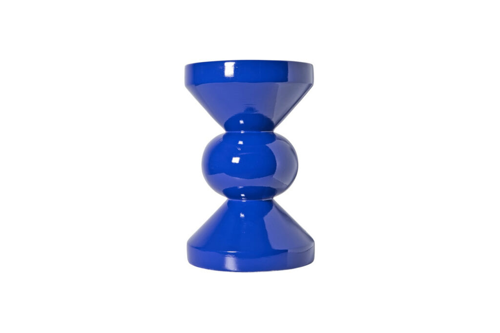 Bijzettafel zandloper blauw Ø33xH50