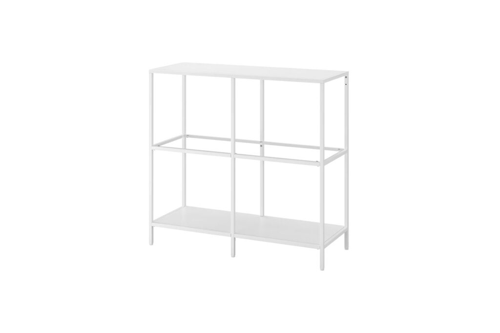 Brooklyn displaykast staal wit laag L100xB36xH93