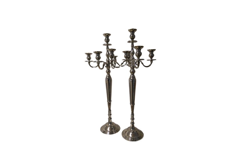 Kandelaar | Chrome 5-armig B45xH100