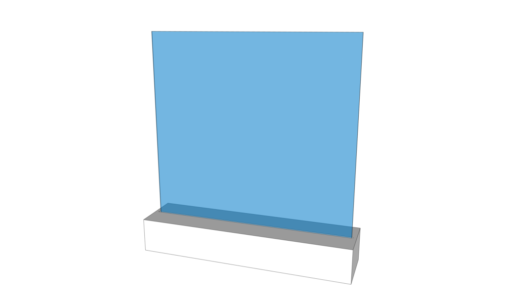 Decorpaneel blauw rechthoek L119xH130 (set)