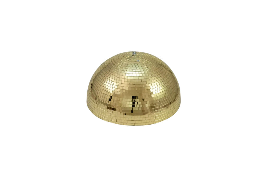 Spiegelbol half model goud met motor Ø50 cm