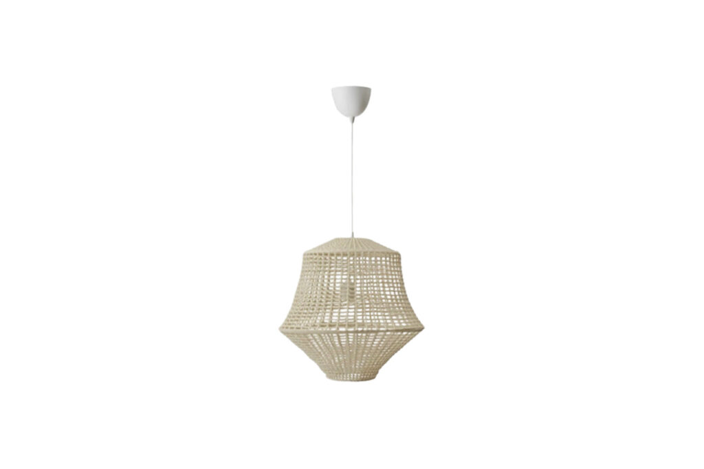 Hanglamp geweven beige L48xB45