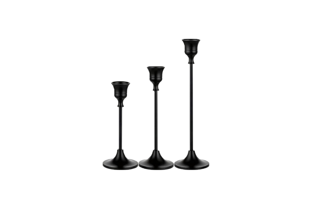 Kandelaar | Ijzer zwart set van 3
