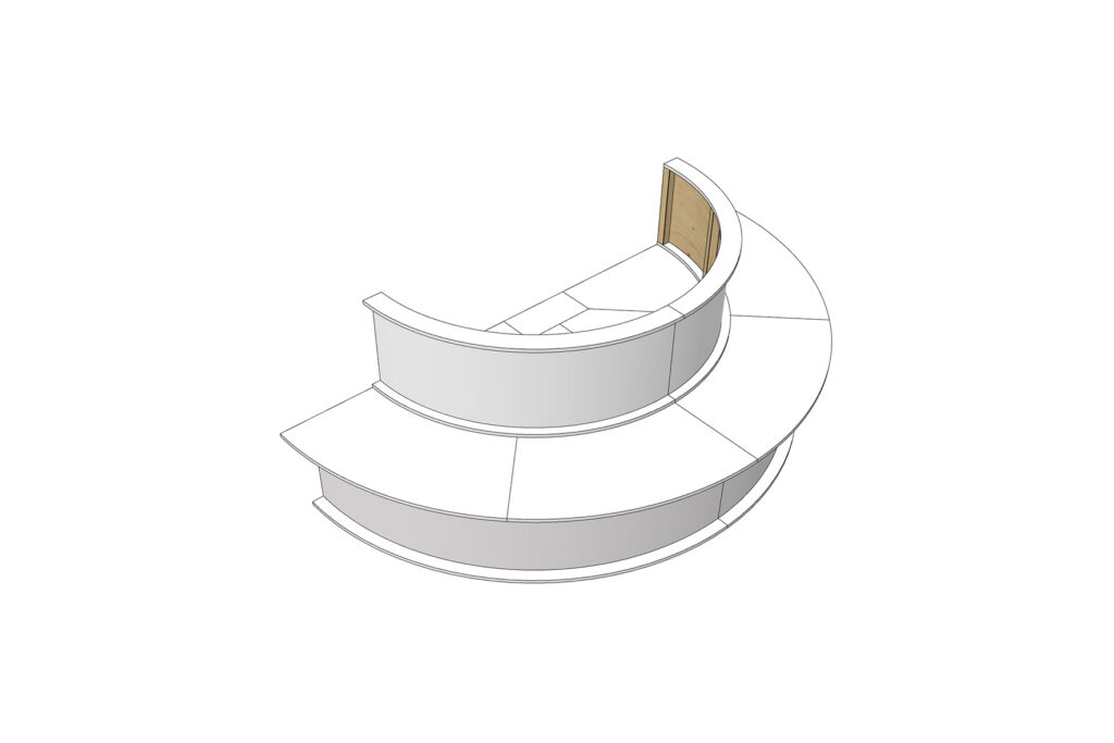 Kopenhagen plantenbak halfrond L300xB150xH102 (set)