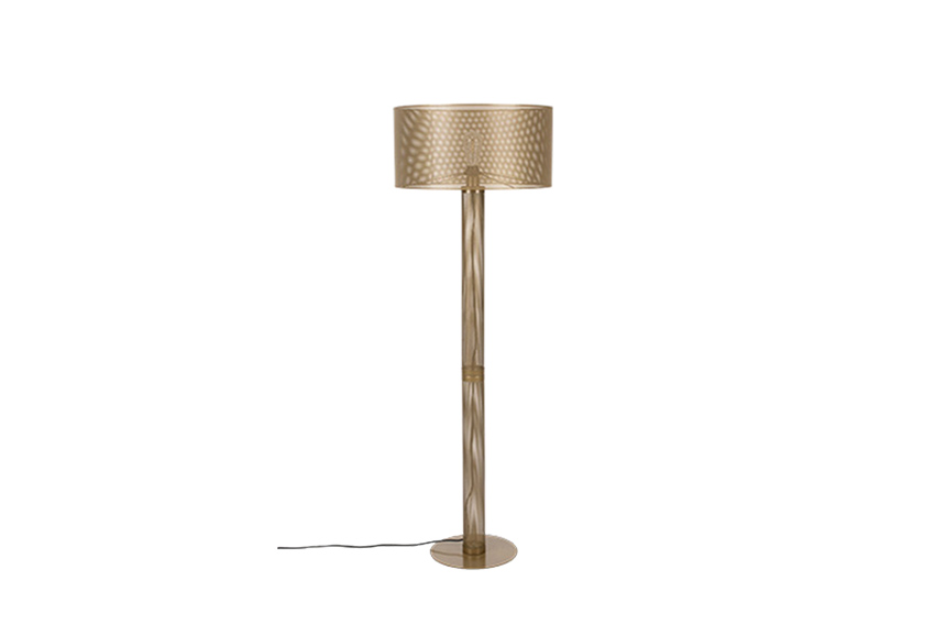 Vloerlamp M | Goud metaal wire Ø50xH150