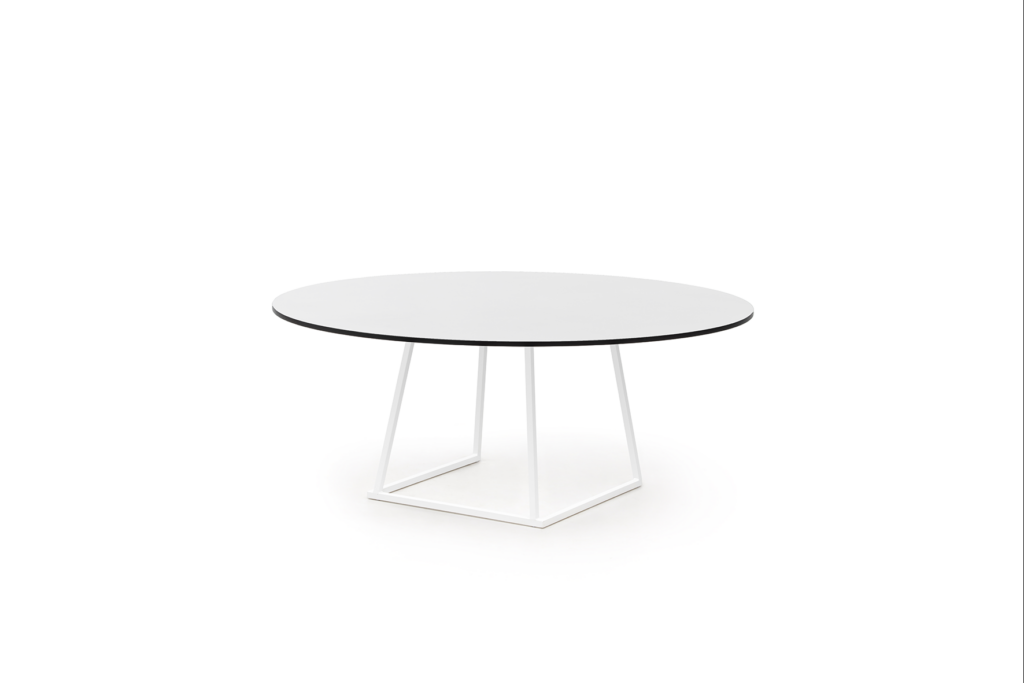 Urban dinertafel wit aluminium rond Ø180xH74