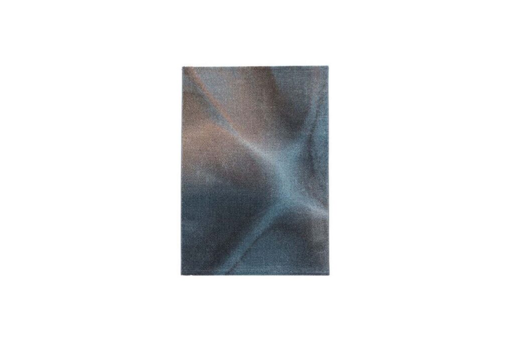 Vloerkleed XL | Stencil blauw/antraciet L340xB240